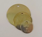 Engraved Stainless Tag 1 inch Round
